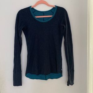 Lululemon reversible long sleeve blue and turquoise